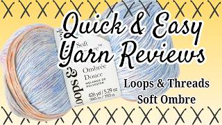 Loops & Threads Soft Ombre - Quick and Easy Yarn Review!