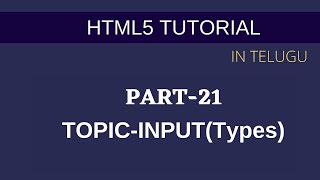 Full html5 input types  part[21]|| Types ||Begginer Level News