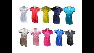 Robe Hobby Hobbie Roupão Cetim Infantil Liso Feminino Casamento Noiva Dama De Honra Cores Variadas