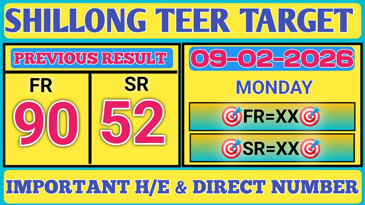 09/02/2026 Shillong Teer Common Number today | Shillong Teer Target Number Today