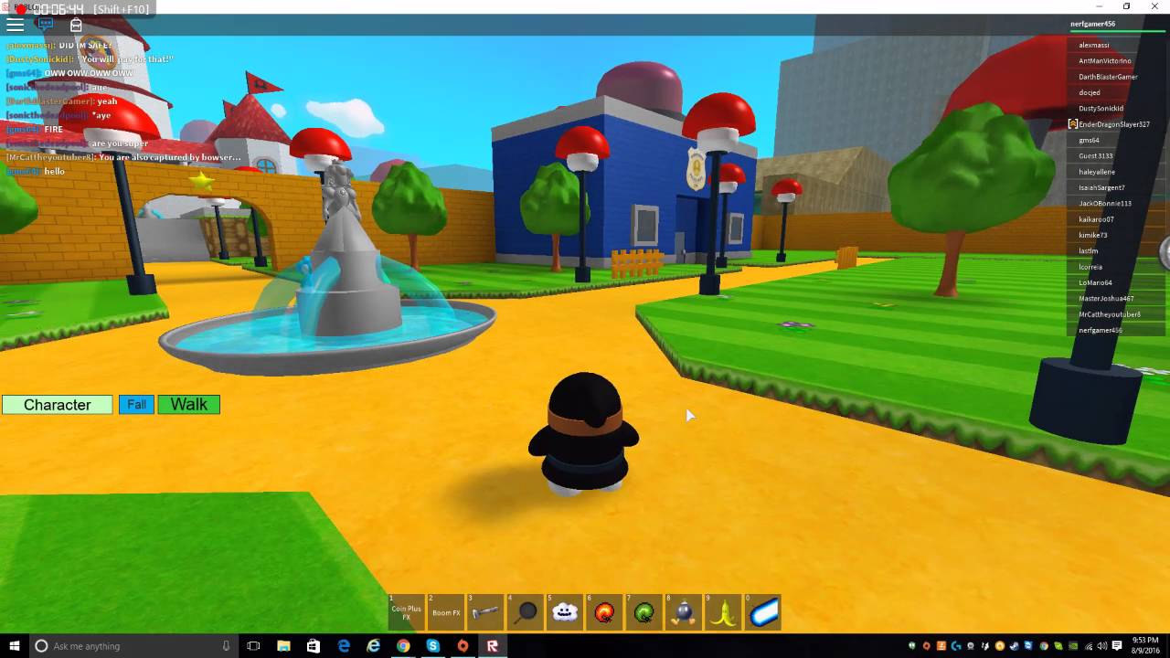 5 Year Old Shy Guy Super Mario 3d Roleplay Roblox Youtube - super mario 64 peach s castle crossroad roblox