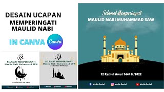 Desain Ucapan Selamat Hari Maulid Nabi || Tutorial Canva screenshot 4