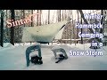 Winter Hammock Camping in a Snow Storm - Sub Zero Backpacking in the White Mountains