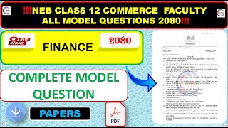 Finance New Model Question , Class 12 | New Course, 2080