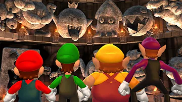 Mario Party 9 Boss Rush - Mario Vs Luigi Vs Wario Vs Waluigi (All Boss Battels/Master Difficulty)