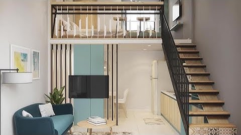 Mẫu thiết kế nội thất căn hộ Gác Lửng nhỏ gọn "Siêu Đẹp" | Khoái Nhà