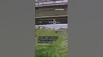 Russian Soldiers Try to Hide From Ukrainian FPV Drones in Pipes #warinukraine #drone