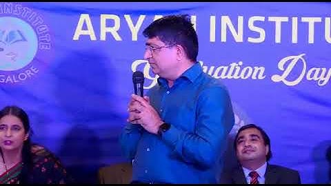 Top Cop, Chief Guest Shri Bhaskar Rao, IPS, ADGP, Inspiring Speech @ Aryan Institute Graduation Day.