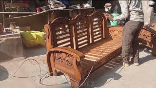 best teak wood sofa set designs || wooden sofa set design || @insideshakti2