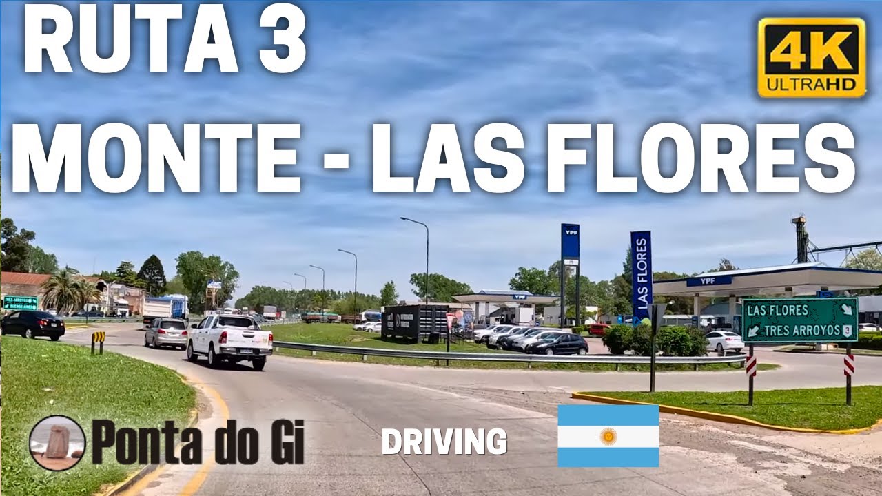 RUTAS DE LA ARGENTINA [SAN MIGUEL DEL MONTE - LAS FLORES] 80 KM SIN CORTES -#driving TOUR 2025 4K