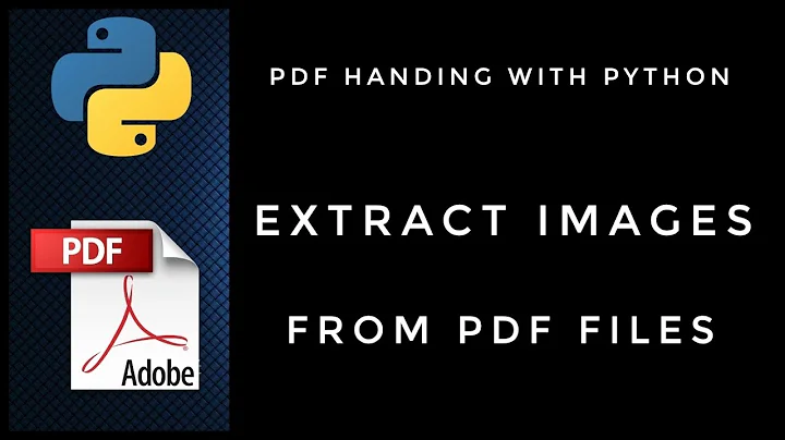 Extract images from pdf files | pdf handling with python | #pyGuru