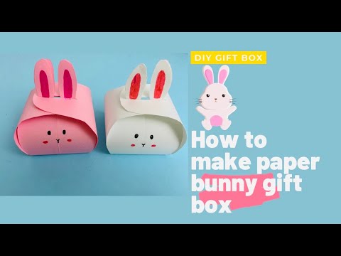 DIY  GIFT BOX || How to make bunny gift box || Gift box ideas || Origami gift box
