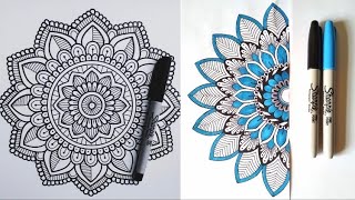 how to draw MANDALA ART for beginners | by craft mind & creativity