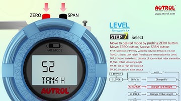 14. Level functions in v7.x Menu Tree of AUTROL smart transmitter series