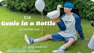 CIX - Genie in a Bottle ~ Line Distribution (Color Coded)