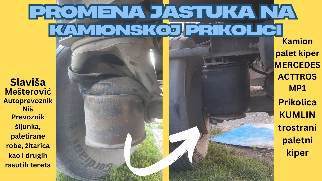 ZAMENA VAZDUŠNOG JASTUKA NA KAMIONSKOJ PRIKOLICI