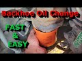 Backhoe Oil Change | Fast and Easy | New Holland LB75B Backhoe Maintenance