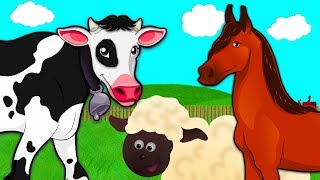 Simple Learning Animals on the Farm Cow Horse Sheep Preschool Toddlers Kids