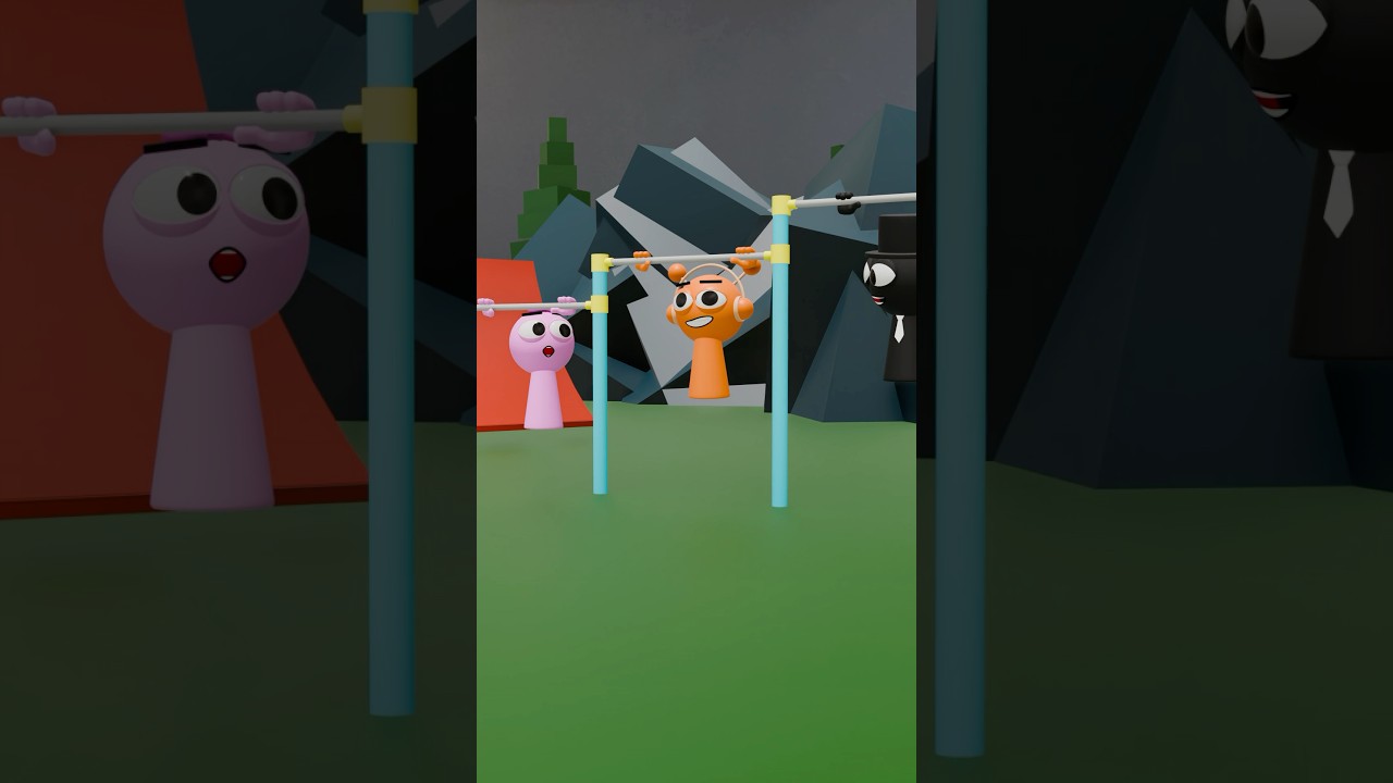 Sprunki Did a Crazy Pull-Up Trick! 