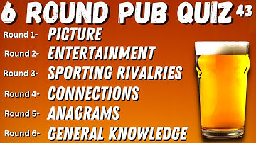 Virtual Pub Quiz 6 Rounds: Picture, Entertainment, Sports, Anagrams and General Knowledge No.43