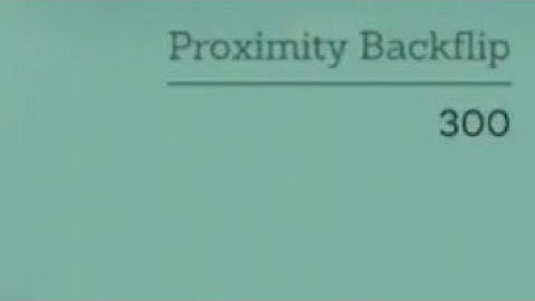 How a Proximity Backflip is performed | Alto