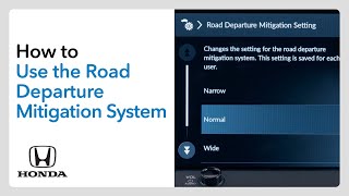 How to Use the Road Departure Mitigation System (RDM)