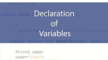Declaration of variables in java for beginners -Lesson2