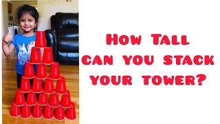 How High can you stack? | Cup Challenge Activity for kids | Engineering for kids