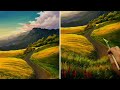 Beautiful Landscape Painting EP06 | Step By Step Painting Tutorial | How to Paint Landscape