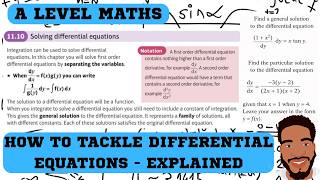 How to Tackle Differential Equations | A Level Maths From Scratch
