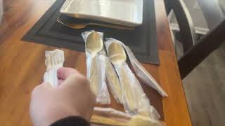 Elegant Gold Silverware Set | 30 Pieces Gold Flatware Silverware Set, Service for 6, Dishwasher Safe Profile