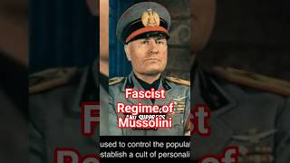 The Fascist Regime of Mussolini in Italy #britain