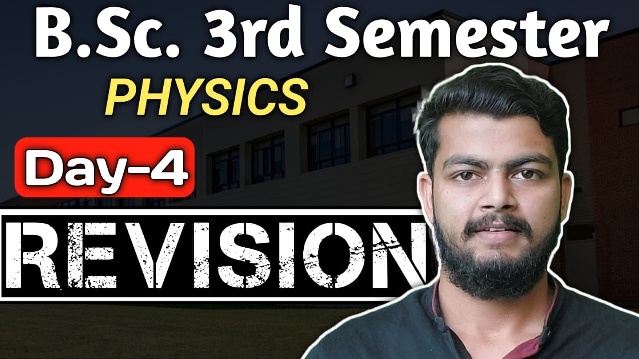 Day-4. Physics bsc 3rd semester one Shot. Electromagnetic Theory and Modern Optics.