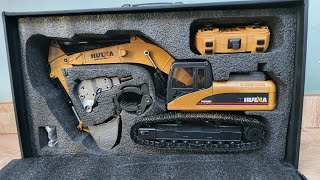 EXCAVATOR  RC HUINA 580 UNBOXING AND TESTED