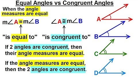 Geometry - Ch. 1: Basic Concepts (19 of 49) Equal vs Congruent Angles