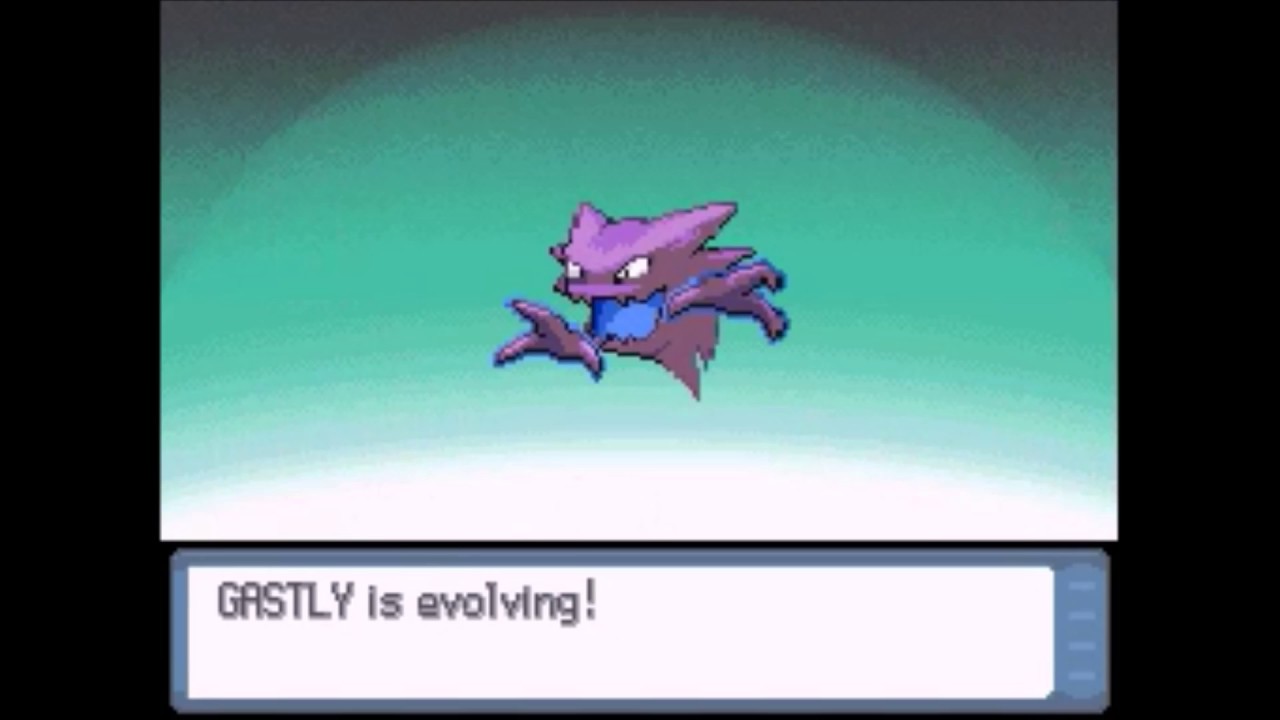 Shiny Gastly Evolves To Haunter And Then Gengar Pokemon Diamond