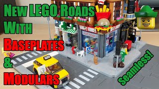 Using New LEGO Road Plates With Baseplates & Modulars  Easy, Cost Effective, Looks Good 60304