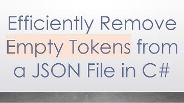 Efficiently Remove Empty Tokens from a JSON File in C#