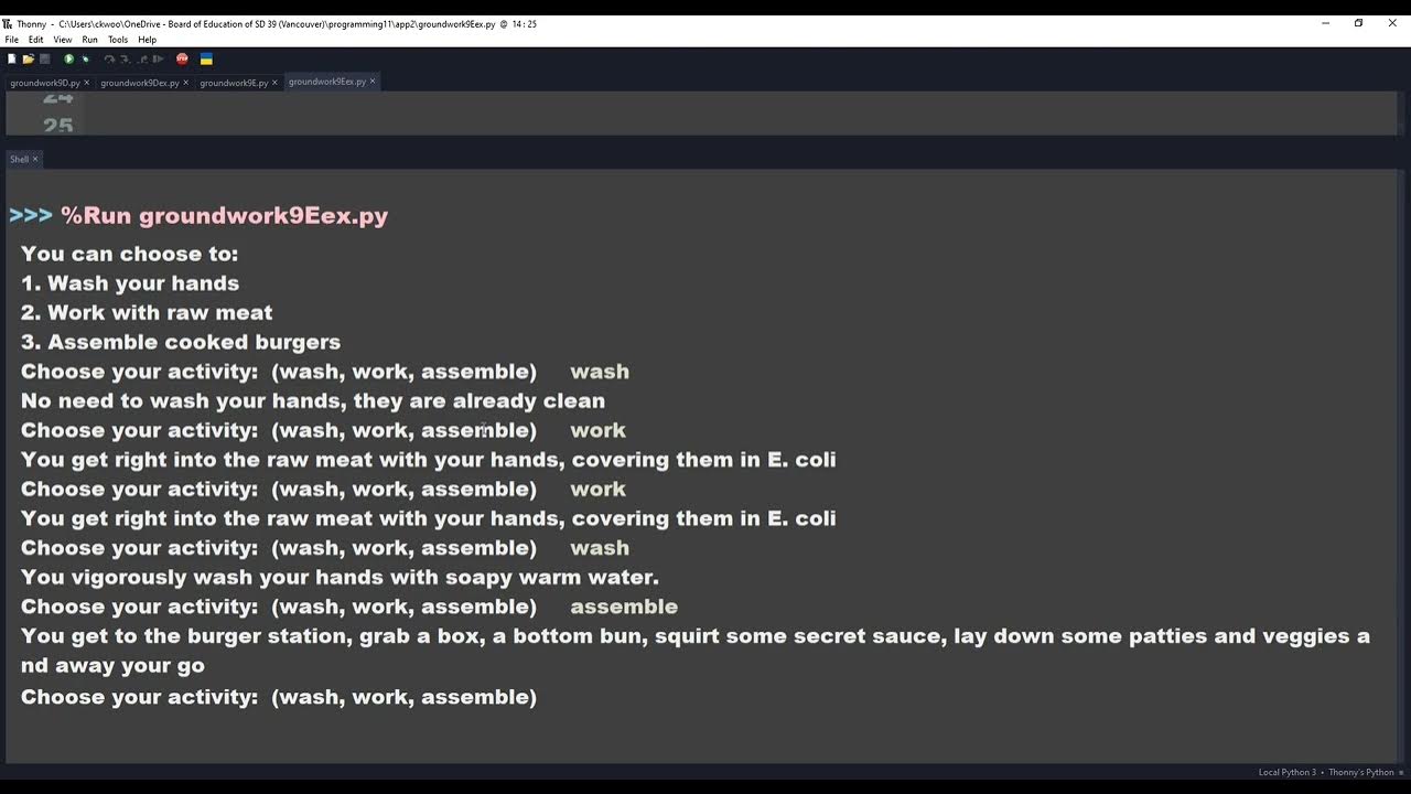 Python Level 1 - Groundwork 9E - example - YouTube
