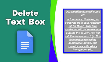 How to delete text box in google docs