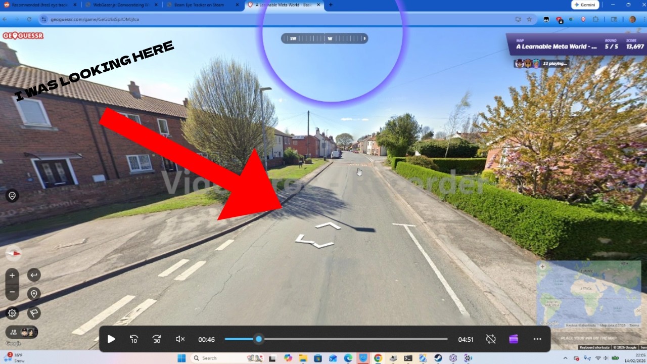 I PLAYED GEOGUESSR WITH AN INACCURATE EYE TRACKER?!