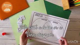 How to teach signs of the spring season with a sort worksheet