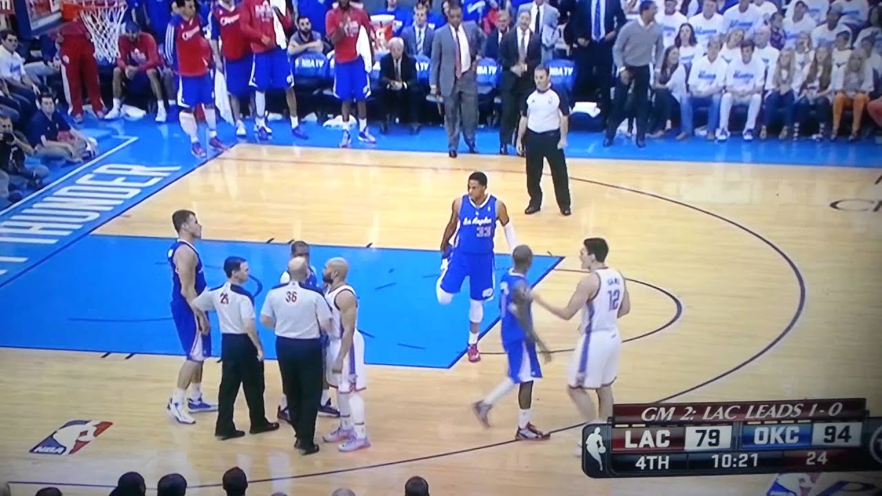 Blake Griffin steven adams fight ( tells him STFU!