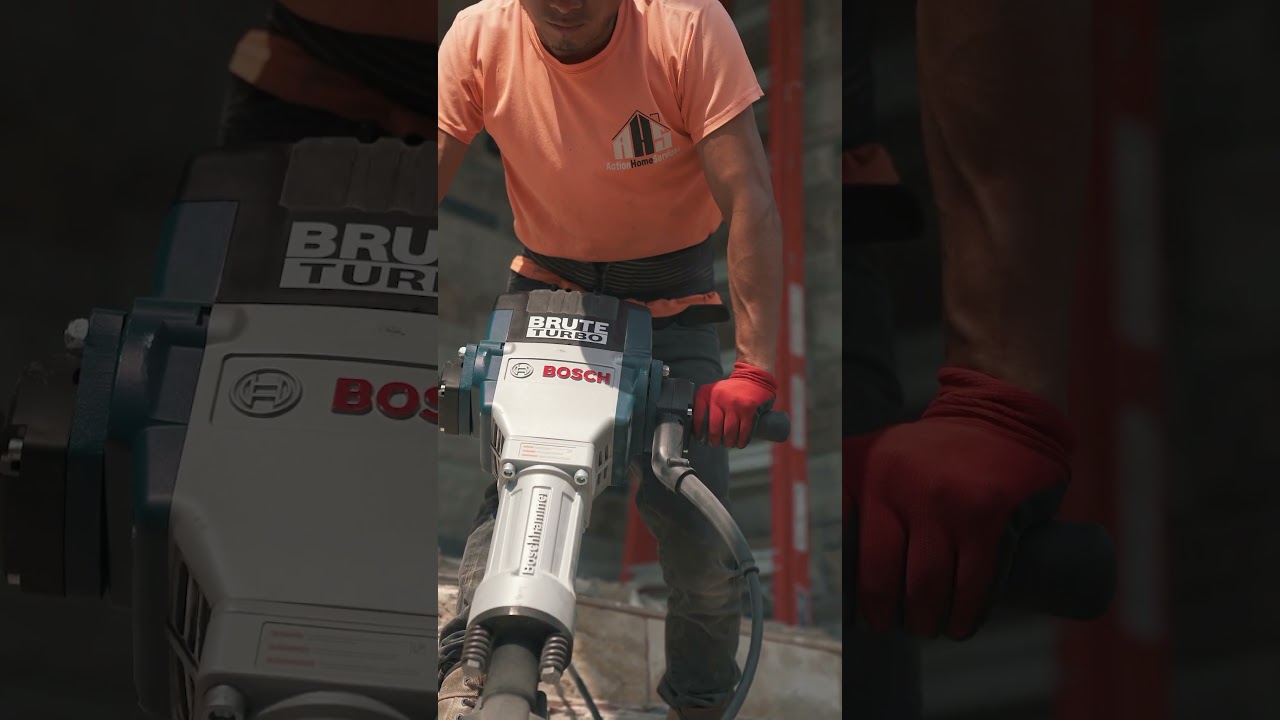 Concrete demolition  | Bosch Brute Turbo | Front yard refinishing | Part 1