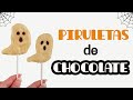 PIRULETAS de CHOCOLATE para HALLOWEEN! 👻 Fantasmas de chocolate