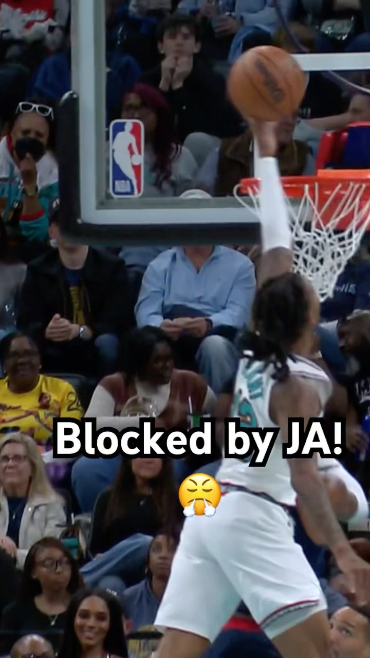 Ja Morant gets up for the BIG BLOCK! ??|#Shorts