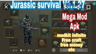 Jurassic survival mod apk version 1.1.27 100% working screenshot 1
