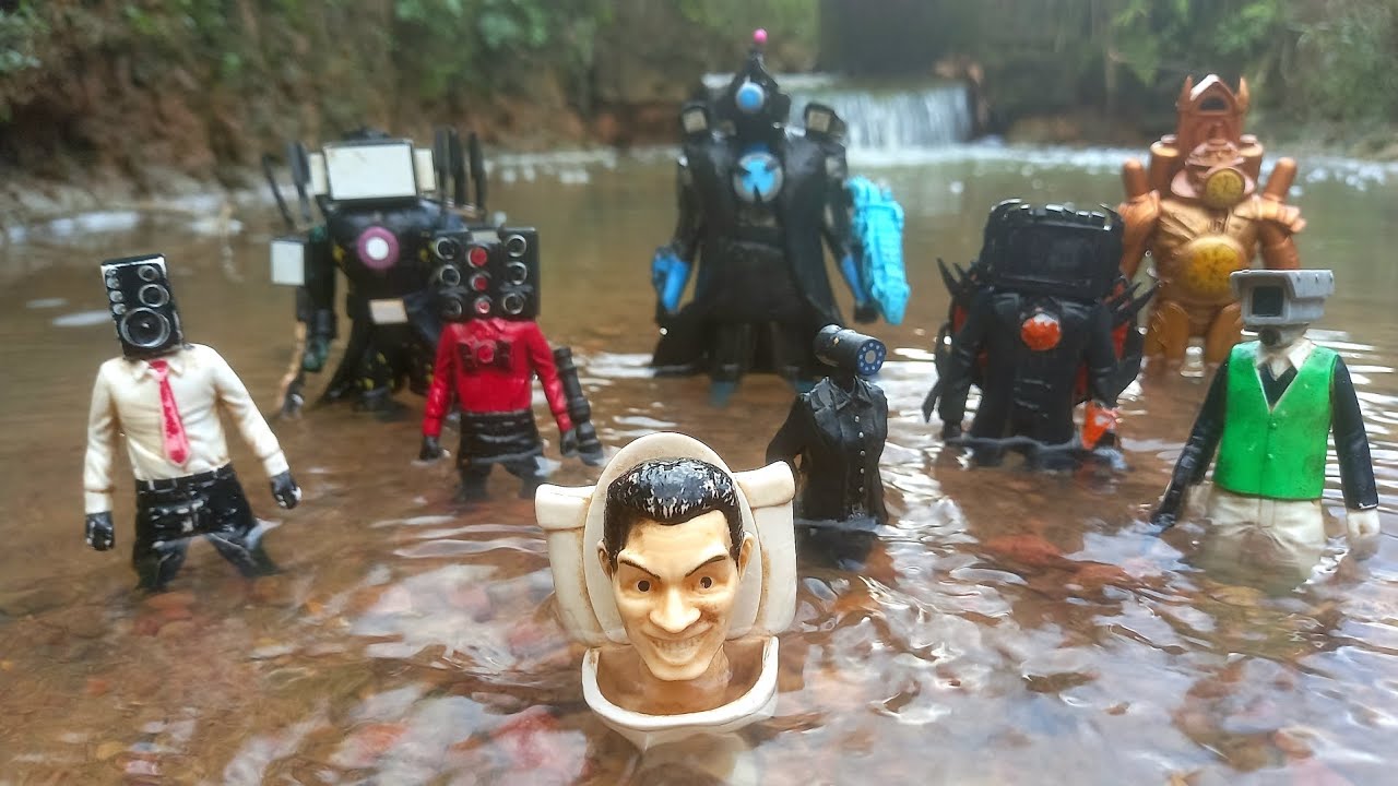 Mencari SKIBIDI TOILET di Sungai.‼️Tv man,Tv woman,Speakerman,Cameraman,Clockman,Gman,all characters