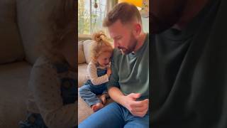Baby Girl Tries To Tickle Her Dads Arm
