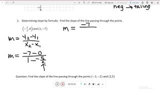 Guided notes Slope of a Line